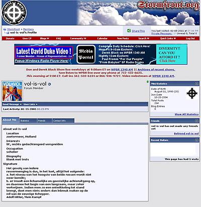 Ketelaars op Stormfront Forum