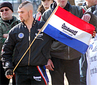 Ricardo van den Bergh op demonstratie NVU