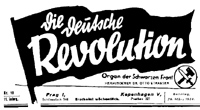 Uitgave van Die Schwarze Front 'Die Deutschen Revolution' uit 1936